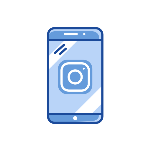 Instagram logo, logo, mobile, phone icon